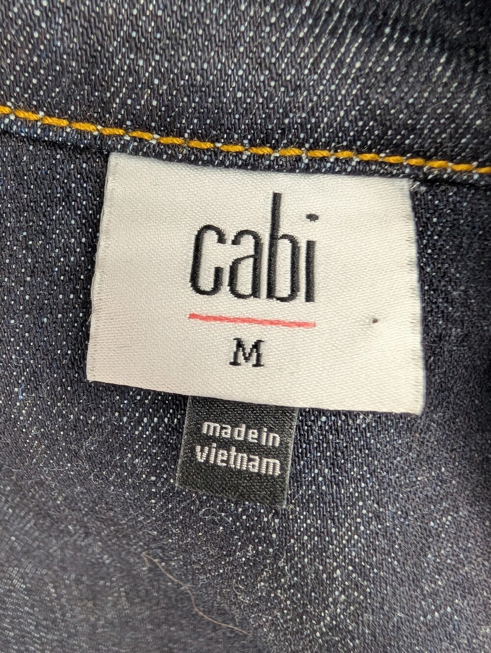 Cabi Johnny Jacket Notch Collar Dark Denim Jeanc Jacket | Size M | Indigo #4681 - Picture 12 of 14